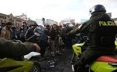 Fuerzas policiales reprimen marchas a favor de Evo Morales en la capital boliviana.