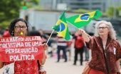 Lula fue liberado el pasado 8 de noviembre tras pasar 580 días detenido en la sede de la Policía Federal de Curitiba, en el estado de Paraná (sur).