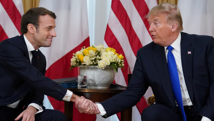 Antes de su reunión con el presidente francés, Trump reprochó a Macron sus críticas sobre la OTAN.