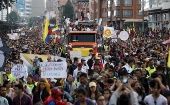 Los manifestantes prevén realizar plantones y cacerolazos en Bogotá (capital) cuando se vote por la reforma tributaria en el Congreso.