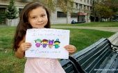 La niña chilena, Danna Suárez, compartió un dibujo expresando su apoyo a la lucha de China contra el nuevo coronavirus.