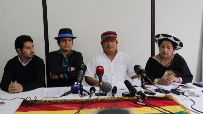El jefe de Estado guatemalteco se refirió a la captura de Vargas junto a los dirigentes Apawki Castro y Luisa Lozano, aludiendo que el gobierno Ecuatoriano las había ordenado porque tenían causas pendientes.