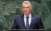 "El bloqueo a Cuba es una despiadada y brutal violación de los derechos humanos del pueblo" manifestó el mandatario Miguel Díaz-Canel . 