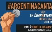 Argentina es uno de los países que ha adoptado la medida de cuarentena, por ello, ésta actividad es una alternativa cultural que transmite un mensaje de unión cívica ante el impacto del coronavirus.