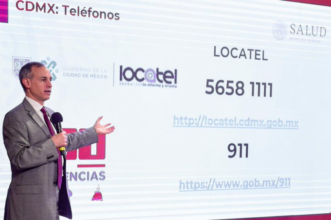 México activó la línea de emergencia 911 y el 5658 1111 de como mecanismos de orientación ciudadana.
