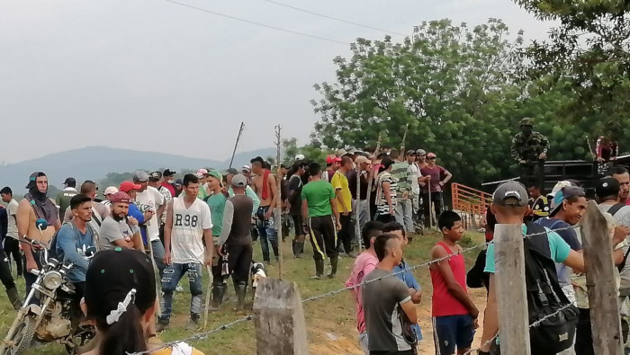 El ejército colombiano realiza labores de erradicación forzada violenta en la vereda Tutumitos zona rural del Cúcuta.