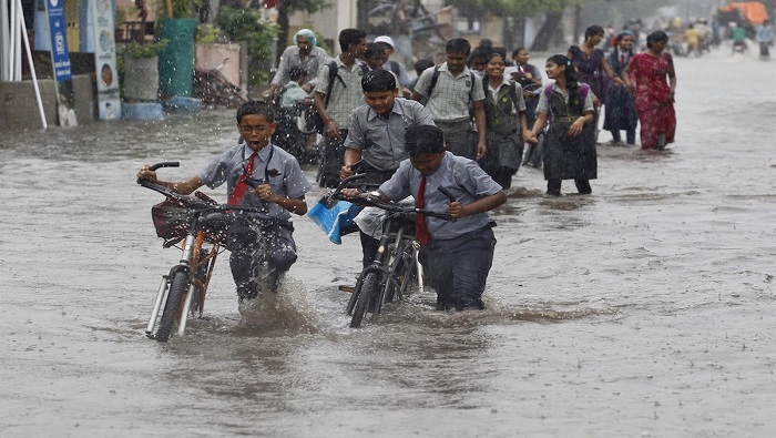 La llegada de los vientos monzónicos a India, regularmente en junio, provocan gran inestabilidad en el clima.