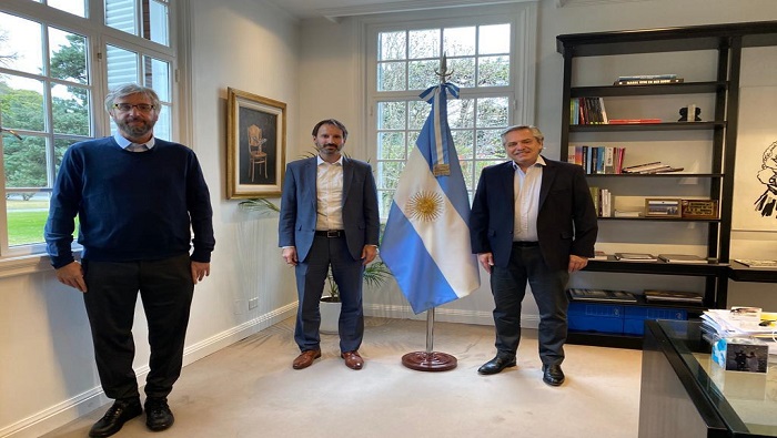 El presidente argentino recibió este viernes a los directivos de Pfizer e Infant.