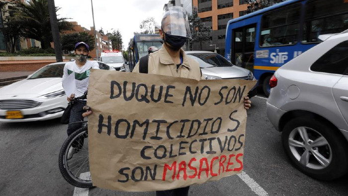 Disímiles protestas se han generado recientemente en Colombia por la espiral ascendente de hechos violentos que vive el país.