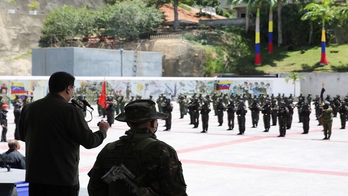 El presidente venezolano Nicolás Maduro constató el alto nivel de apresto operacional de las fuerzas armadas.