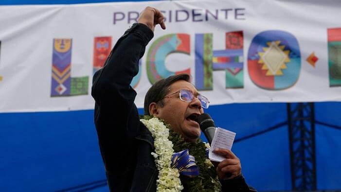 De acuerdo al conteo rápido del canal de televisión Unitel, Luis Arce, ganó la presidencia con el 52.4 por ciento de los sufragios.