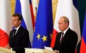 Macron y Putin acordaron intensificar esfuerzos político-diplomáticos para hallar una solución política al conflicto en Nagorno Karabaj.