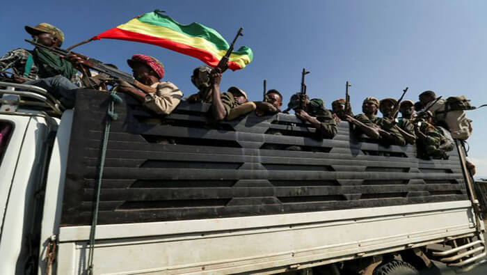 Tropas etíopes avanzan hacia la capital de Tigray, Mekele, después de haber presentado el 22 de noviembre un ultimátum al FLPT.