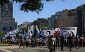 La marcha recorrió una céntrica zona de Buenos Aires y fue parte de la campaña "Navidad sin presos políticos".