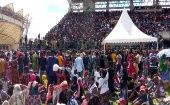 El público colmó el Estadio Uhuru, de Dar es Salaam, durante el velatorio al fallecido presidente tanzano John Magufuli.