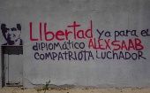 Venezolanos expresan su apoyo y exigen la libertad del diplomático Alex Saab.