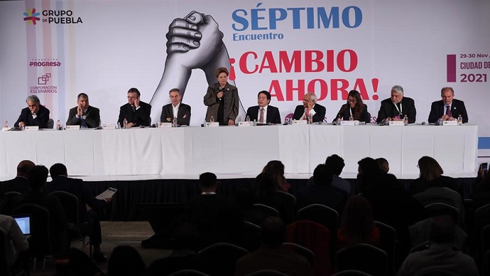 El VII Encuentro del Grupo de Pueblo, el cual reúne alrededor de 150 personalidades políticas, incluyendo mandatarios y expresidentes progresistas de Iberoamérica.