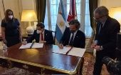 Rodríguez Parrilla agradeció la posición argentina contra el Bloqueo Económico impuesto por Estados Unidos a Cuba.