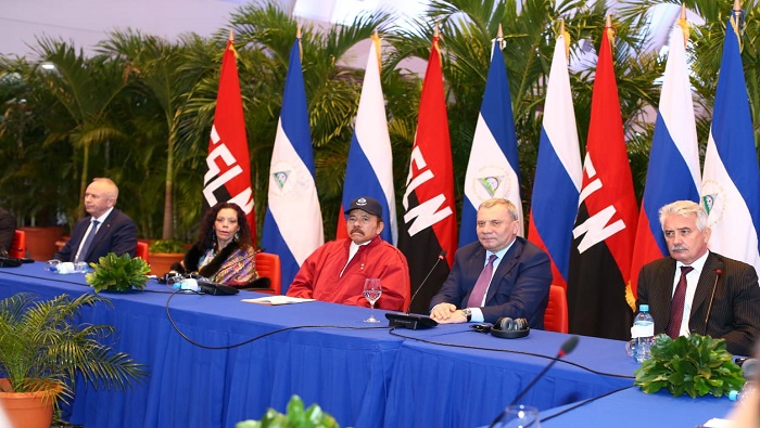 El mandatario nicaragüense Daniel Ortega destacó la labor de Rusia en la lucha por la paz.