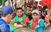 José Millar Correa fue asesinado este lunes en una zona rural del departamento del Cauca y fue enterrado este jueves en medio de una masiva manifestación de duelo.