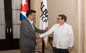 En el encuentro, el canciller Rodríguez expresó que el afianzamiento y desarrollo del ALBA-TCP resultan esenciales para Cuba.
