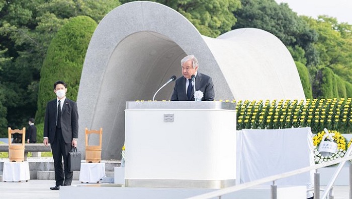 El mundo nunca debe olvidar lo que sucedió en Hiroshima, dijo Guterres.