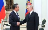 “China sigue comprometida a emplear esfuerzos junto a Rusia para mantener tendencias positivas”, expresó Wang Yi en su reunión con Lavrov..