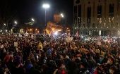 Miles de manifestantes tomaron las calles de la capital georgiana, Tiflís, el 7 y 8 de marzo después de que los legisladores aprobaran  en primera lectura un proyecto de ley sobre el registro de agentes extranjeros. 