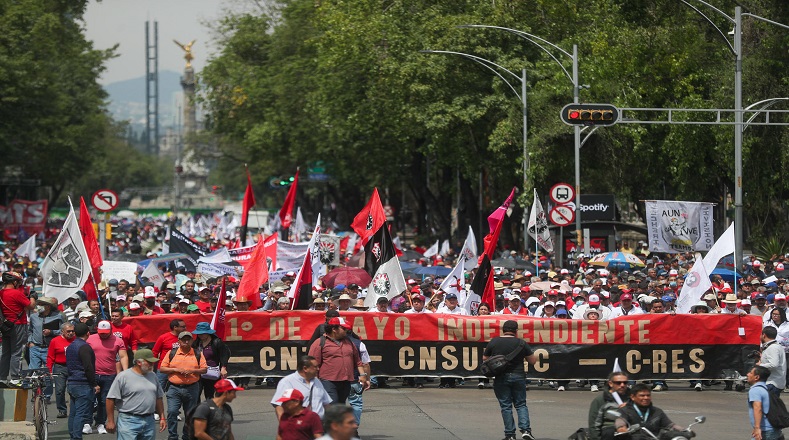 La movilización social en México se pronunció por contener la continuidad neoliberal y profundizar los cambios económicos y sociales; demandó el reconocimiento de los derechos de sindicatos así como la firma de su contrato colectivo.