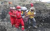 Organizaciones vecinales indicaron que las brigadas de rescate y salvamento habían recuperado la mayoría de los cuerpos de las víctimas del alud de tierra. 