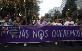 Al grito de “Vivas Nos Queremos” y “Ni Una Menos”, las ecuatorianas recordaron a las centenas de mujeres víctimas de femicidios.