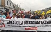 Los peruanos están inconformes con el accionar de la mandataria para hacer frente a la crisis económica