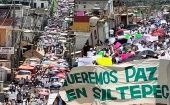 La manifestación también tuvo como objetivo demandar del gobierno del presidente Andrés Manuel López Obrador una nueva estrategia de seguridad. 