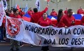 Las protestas se producen luego de que este jueves el mandatario chileno presentara el presupuesto para 2024.
