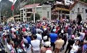 Las protestas en el marco del paro indefinido demandan la destitución de la ministra de Cultura, Leslie Urteaga.