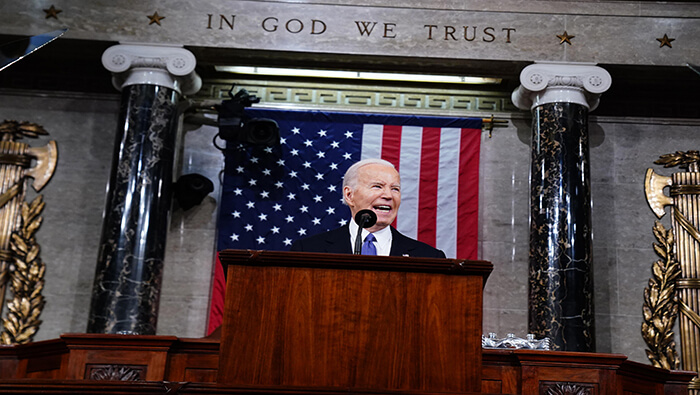 A lo largo del discurso, Joe Biden apuntó a Rusia como el centro de las amenazas contra su nación y contra el mundo.