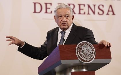 El presidente de México, Andrés Manuel López Obrador, durante su conferencia matutina.