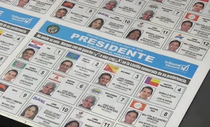 A Panamanian electoral ballot.