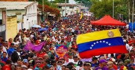 Los manifestantes aseguraron que ratificarán el pacto firmado por el Comandante Chávez.