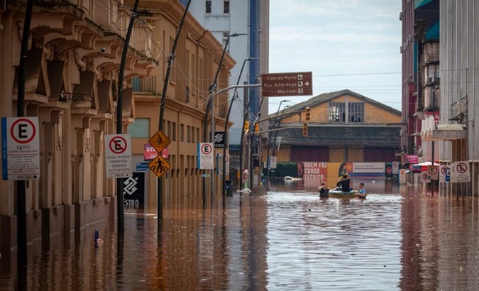 Flood in a city in Rio Grande do Sul, Brazil, May 10, 2024.