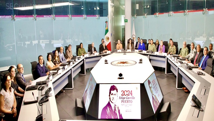 La reunión fue presidida por la Secretaria de Gobernación, Luisa María Alcalde, y la presidenta del INE, Guadalupe Taddei.