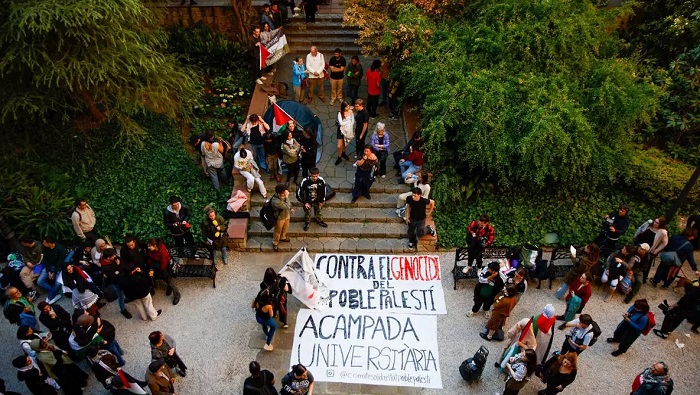 Los estudiantes de la Universidad de Barcelona mantenían el acampe antisionista y en solidaridad con Palestina desde el 6 de mayo pasado.
