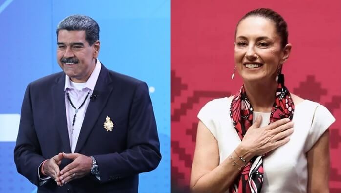 El mandatario venezolano le expresó a Sheinbaum que su triunfo es 
