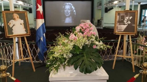 Funerales de Rosita Fornés en el Teatro Martí, La Habana, Cuba.
