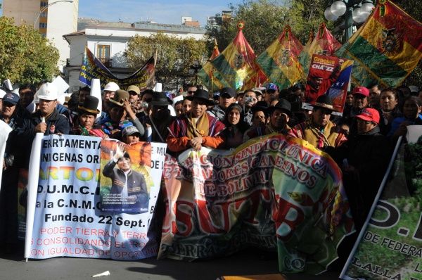 Sindicatos el 1 de mayo de 2013, apoyaron el anuncio del presidente de Bolivia, Evo Morales, tras la expulsión de la Usaid - EFE (Archivo)